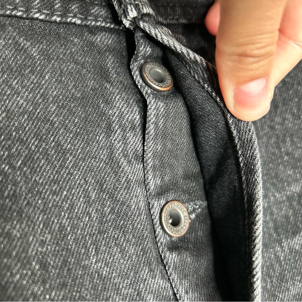 Moussy Elba Center Press Wide Crop Jean black 28 - Picture 5 of 16